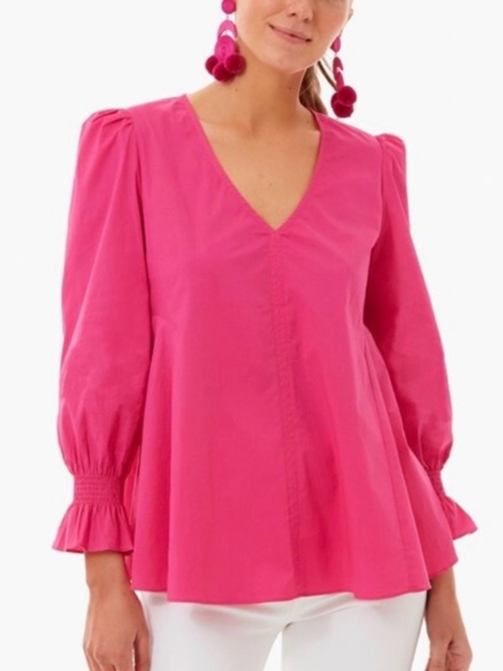 Pomander Place Hot Pink Easton Blouse Size S